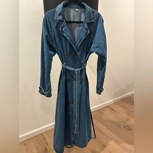 Woman’s Denim Trench Coat
